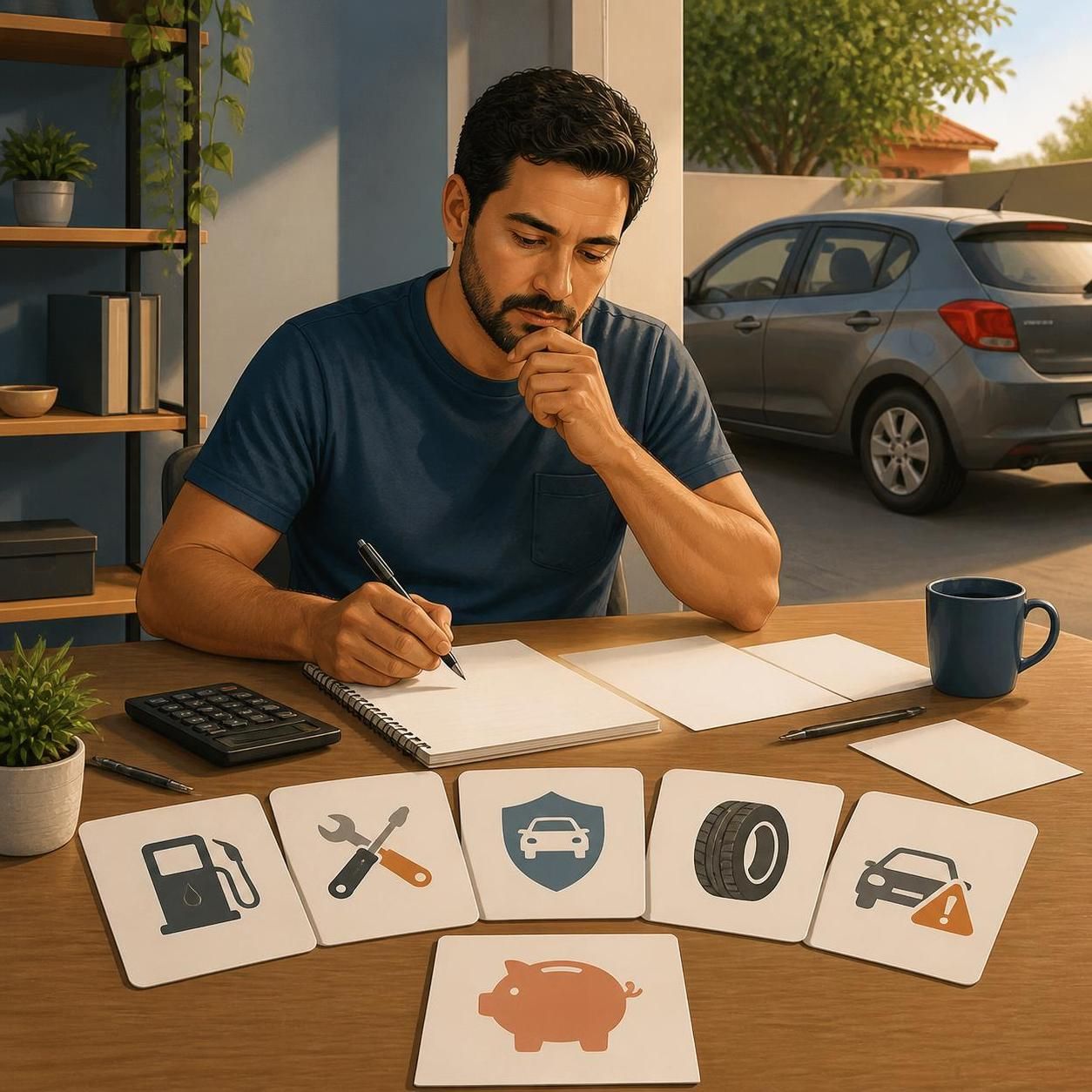 Household finances being organized for the topic